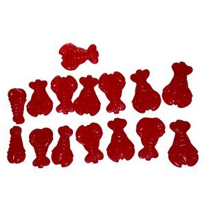 Red Lobster Reusable Ice cubes Luau Beach Tropical Coastal Party lot 15